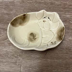 Vintage Fitz and Floyd Porcelain Sad Puppy Dog Plate 1979